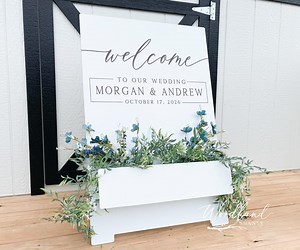 Personalized Wedding Flower Box Sign, Unique Custom Wedding Welcome Ceremony Sign, - Etsy