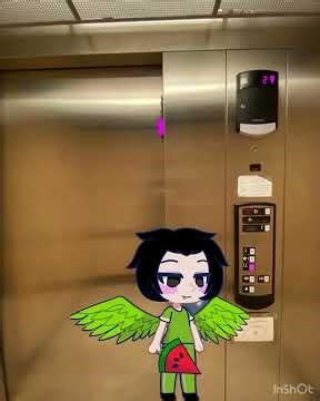 Me: Riding the elevator but I use Gacha life Character