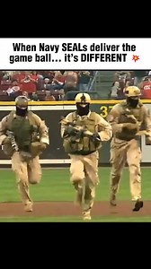 6.6K views · 139 reactions | On September 11, 2010, members of Naval Special Warfare SEAL Team 18 delivered the game ball for a matchup between the Cincinnati Reds and the Pittsburgh Pirates. During the demonstration, the team entered the ballpark by leaping over the outfield fences. They circled the pitcher's mound, presented the game ball, and then exited through the center field bullpen using basic field maneuvers. (Via MLB) #baseball #MLB #navy | Funny Baseball Memes | Facebook