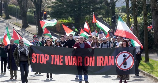 ‘Not in our name’: Belfast rally shows solidarity with war-torn countries