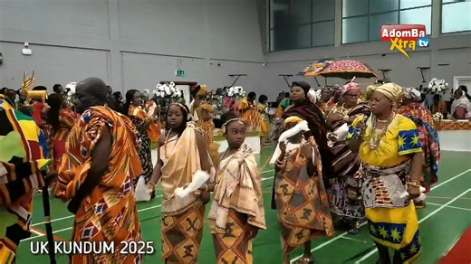 The ROYAL Entry 👑 - HRM Awulae Attibrukusu III & HRH Nana Kwesi Quayson UK Kundum 2025 | AdomBa Xtra