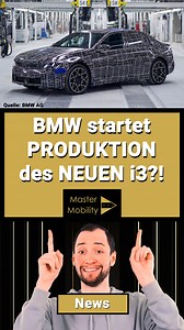 Jetzt auf YouTube bei Master Mobility! NEUER elektrischer 3er STARTET? BMW macht München fit für die Produktion des BMW i3 Neue Klasse 2026 BMW startet im Werk München die Vorserienproduktion des neuen i3 und lässt erstmals nahezu serienreife Fahrzeuge durch alle Produktionsschritte laufen, von Presswerk bis Montage und Logistik. Ziel: Abläufe, digitale Vernetzung und Taktzeiten unter Realbedingungen absichern, Trainings durchführen und Anlagen freigeben. Genau hier fallen die Fehler auf, die am