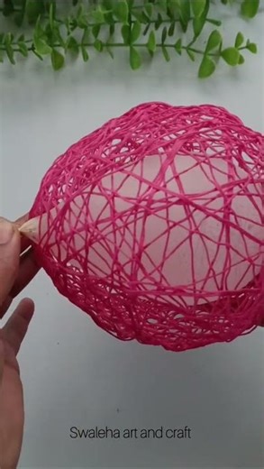 DIY Home decor/ thread lamp