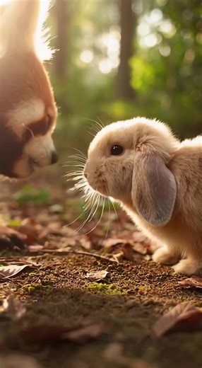 Panda vs Rabbit🐰 #rabbit #bunny #redpanda #ai