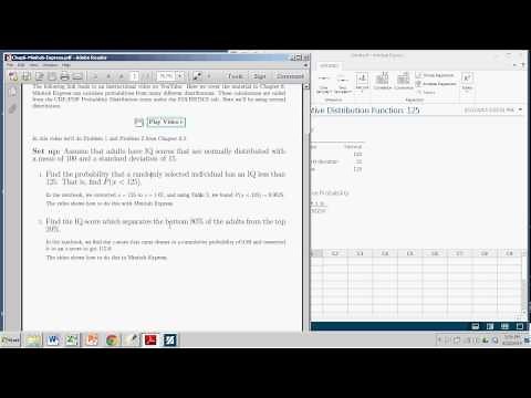 Probabilities and Percentiles from a Normal Distribution with Minitab Express