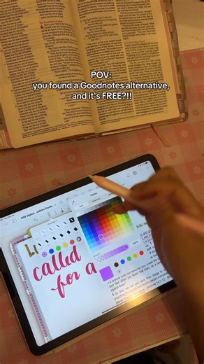 Jenny | Digital Bible Journaling + allthingscute ✨ on Instagram: "Been a faithful Goodnotes user for the past 4 years until I discovered @notesplus_app can't believe it’s free 😍 Look at that fountain pen!! I love it so much. Still love my Goodnotes though… might end up using both ❤️ 📖Digital Bible Template: by heybubblestudio (link in bi0) ✍️App: Note+ #biblejournaling #digitalbiblejournaling #noteplus"