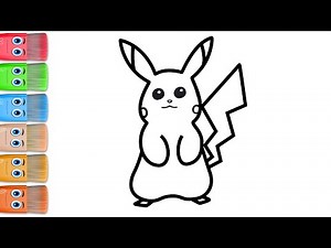 How to Draw Pikachu: Step-by-Step, Drawing Painting And Coloring For Kids and Toddlers ,Let's Draw.