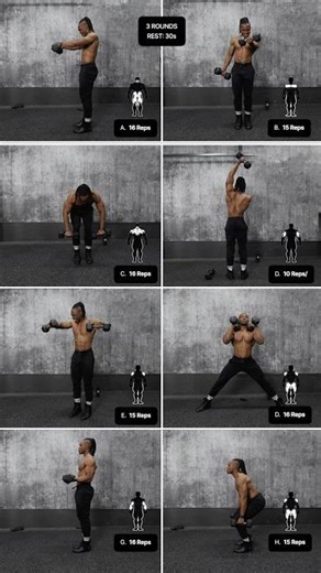 Full body dumbbell workout to build muscle & burn fat (no bench)