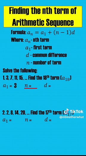 Grade 10 Math Arithmetic Sequence Tutorial