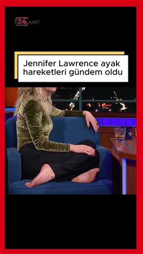 Jennifer Lawrence ayak hareketleri gündem oldu #jenniferlawrence #gündem #sondakika #magazin