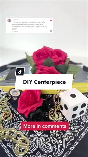 DIY Gangsta Themed 40th Birthday Centerpiece Ideas