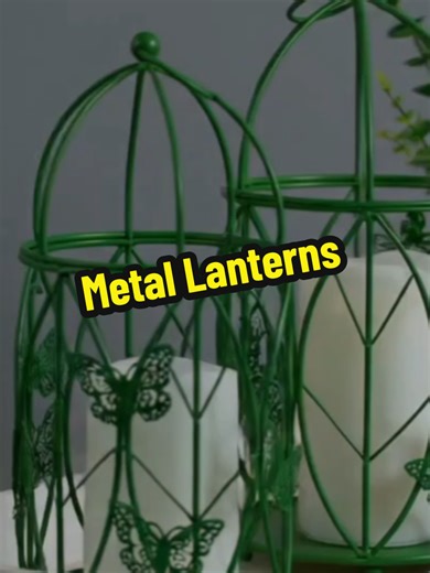 Metal Battery Operated Lanterns suttle decor piece @HSN, Inc #homedecor #homelighting #lantern #tablelight #tabledecor