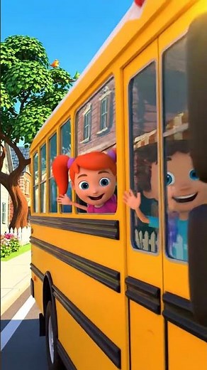 Happy Kids School Bus Ride 🚌 | Cute Cartoon Animation for Children | Fun Learning Video