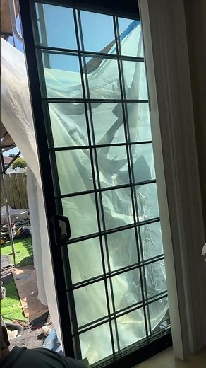 So this the finish product aluminum Milgard patio door slider with smooth closing and done right.