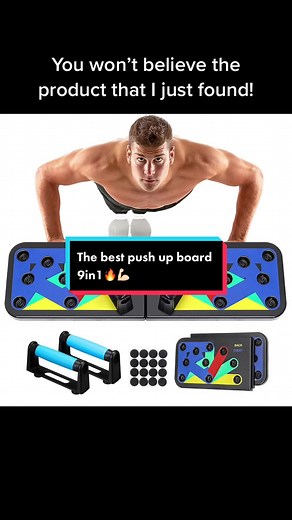 The best push up board 9in1 💪🏻🔥#tiktokmademebuyit #pushups #pushupboard #gym #gymtok #fy #foryoupage