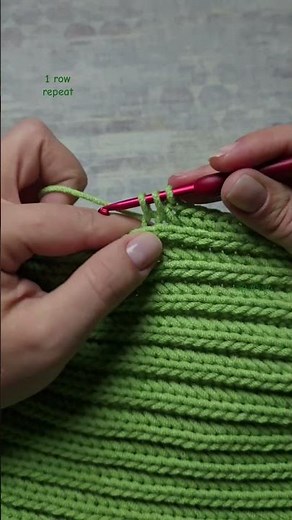 Herringbone Stitch 1 Row Repeat Rib Crochet Pattern | Crochet Stitches #crochettutorial #easycrochet