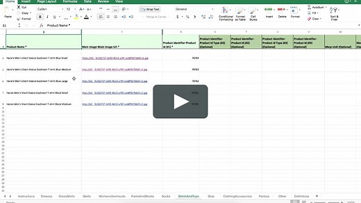 Setting Up a Variant Group on Walmart.com