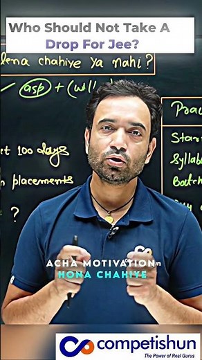 Don’t Take Drop Year if Your JEE Rank is Above 15,000 | Honest Advice by ABJ SIR #competishun