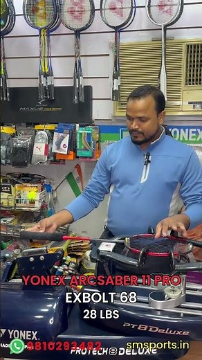 Yonex Arcsaber 11 Pro With Yonex Exbolt 68 At 28 Lbs | sm sport #yonex