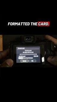 Before You Hit Format, Do This First #videography #cameratips