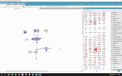 AMESim液压系统基础建模及全局参数批处理