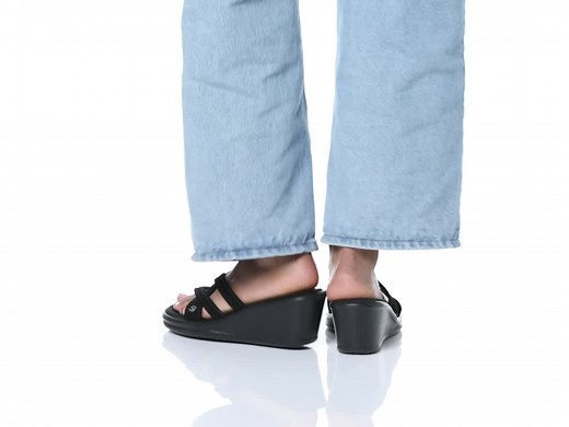 Watch Skechers Women's Rumblers Wedge Sandal on Amazon Live