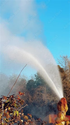 Healing thermal springs in Abkhazia. A hot hydrogen sulfide spring and an open-air geyser with a swimming pool. A source of thermal mineral water near Ochamchira.