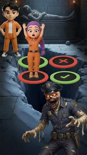 Zombie vs Mummy - One Wrong Step = Game Over!#shorts #animation #cartoon #zombie #mummy