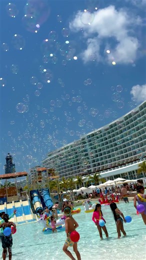 From giggles to splashes — joy flows endlessly at Sunny’s Waterpark. A sunlit water world designed for little adventurers to play, explore, and be free. #AVAResortCancun #AVAForAll | Ava Resorts