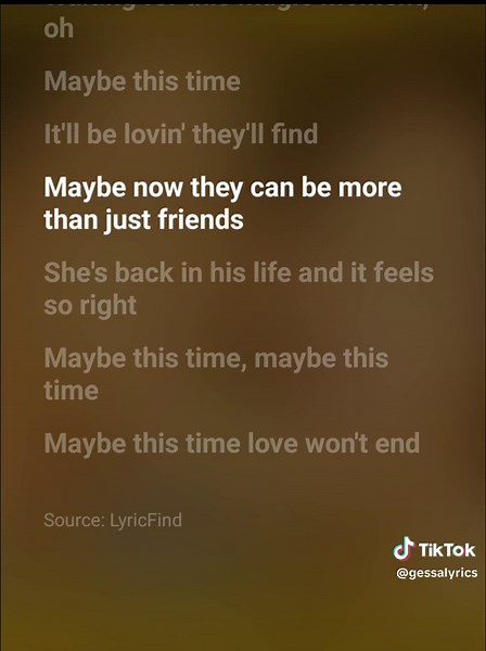 Maybe This Time: Full Lyrics and Meaning