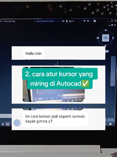 2 cara atur kursor yang miring di Autocad✅ #tipsandtricks #autocad #kursor #isodraft #tutorial #arsitek #mahasiswa #arsitektur #drafter #fypシ゚ #fyp