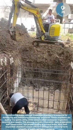 Constructing the public sewer inspection chamber. #construction #infrastructuredevelopment