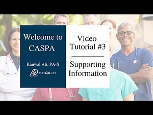 CASPA Video Tutorial Section 3: Supporting Information