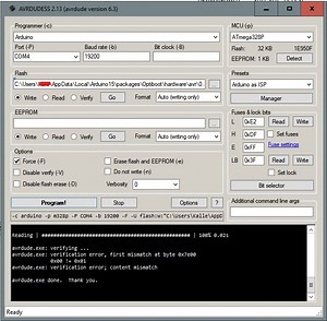 Bekomme keinen bootloader auf "kompatiblen" Nano gebrannt