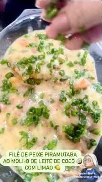 Filé de peixe ao molho de leite de coco 🥥 e limão 🍋 . 👉🏻Deixe seu like e se inscreve no canal.