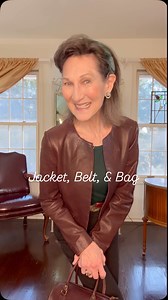 17K views · 2.2K reactions | Sustainable fashion rules the day in this chic leather jacket, belt, and vintage Coach bag! An unexpected gift (no matter how small) is a blessing that can warm hearts and open doors of friendship! #giving #sustainablefashion #ootd #leatherjacket #vintagecoach | Positively Cathy | Facebook