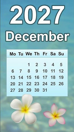 December 2027 Calendar