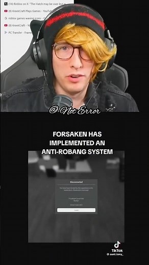 KreekCraft shares his thoughts on Forsaken’s Anti-Robang Feature… #shorts #roblox #kreekcraft