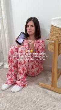 First night in the big girl crib is officially in the books! ￼#shorts #crib #night #bed #sad #mom