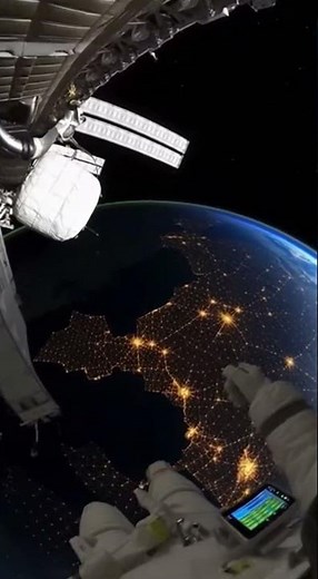 Astronaut POV: Earth at Night From the ISS (City Lights in Space)