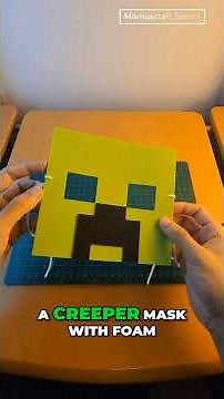 Creeper Mask out of foam - DIY Minecraft mask