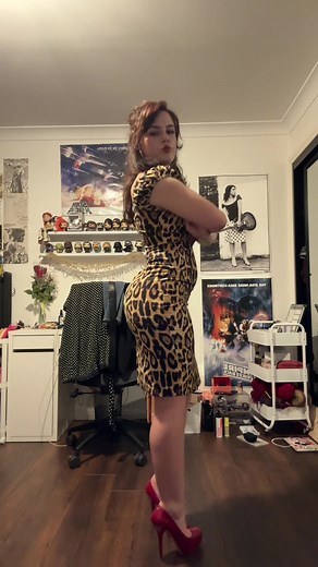 leopard dress! EDIT: my dress is from ebay the brand is “collectif” and my shoes are frok depop, vintage dolce and gabanna! #wlw #fyp #foryou #rockabilly #pumps #ootd #fashion #thrifting #outfit #leopard #leopardprint #trending #viral #lesbian #foryoupage #fypシ #2024 #lgbt #femme #butch #femme4butch #masc #sydney #australia