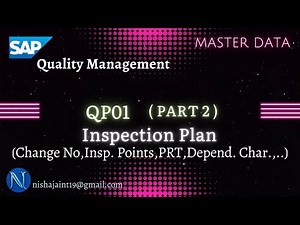 SAP QM | Inspection Plan Part 2 | QP01 | CWBQM | QM Master Data | SAP Quality Management