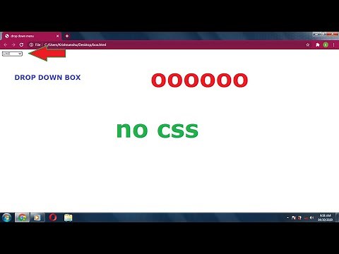 How to create dropdown menu using html (no css) in notepad #notepad