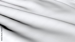 The white cloth in the movement of the wave. The background of the canvas textile in motion - 3D animation in 4K format.