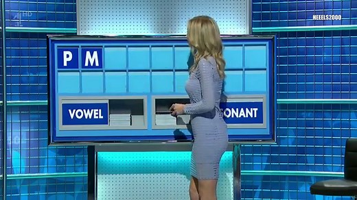 Rachel Riley | 27th March 2017 | Blue mesh dress