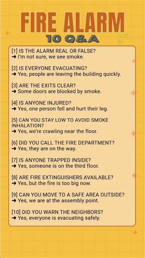 🚨 10 English Phrases for Fire Alarm & Building Emergencies | | Real-Life English Q&A #learnenglish