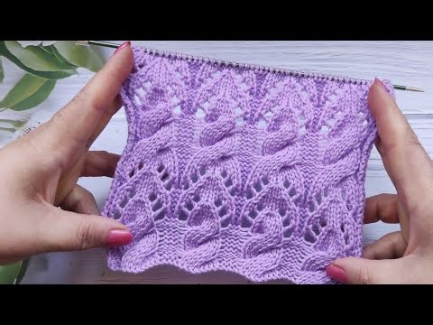 Lace Cable Knit Stitch | Ajour-Zopfmuster stricken | Punto Trecce Traforate| Point Torsades Ajourées