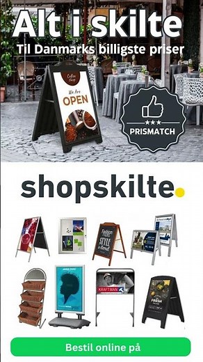 Shopskilte.dk - Din skilte leverandør #skilte