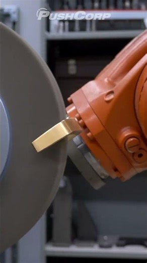 Brushed Metal Finish for Brass Handles using Robotic Automation